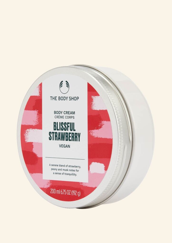 Zalige bodycrème met aardbeien