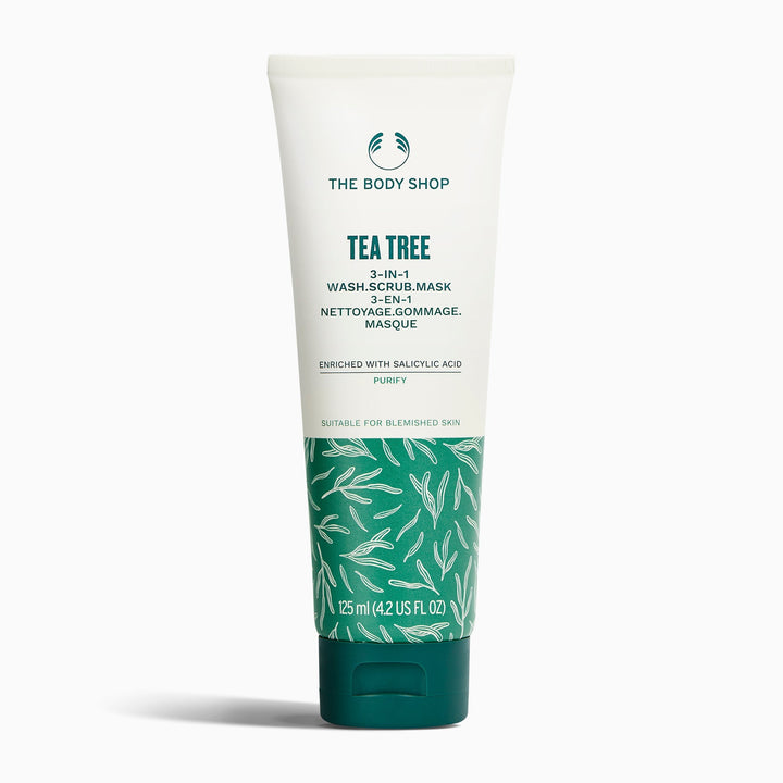 Tea Tree 3-in-1 gezichtsreiniging, peeling & masker