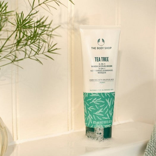 Tea Tree 3-in-1 gezichtsreiniging, peeling & masker
