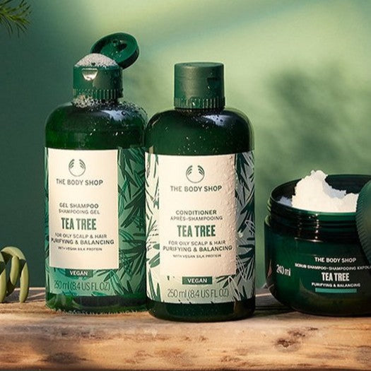 Tea Tree Reinigende en balancerende peeling voor haar en hoofdhuid